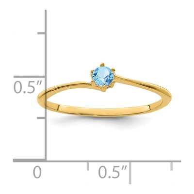 14K Yellow Gold 1-Stone Mother's Ring Mounting – view 5