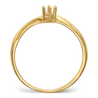 14K Yellow Gold 1-Stone Mother's Ring Mounting – view 7