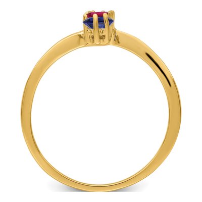 14K Yellow Gold 2-Stone Mother's Ring Mounting – view 3