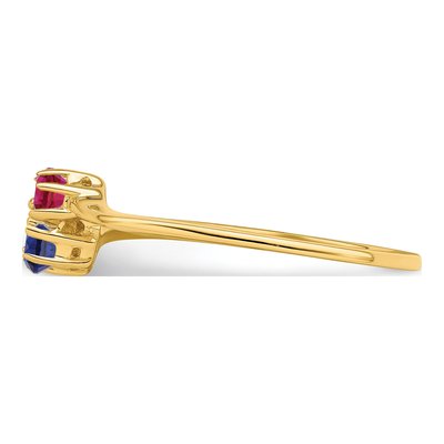 14K Yellow Gold 2-Stone Mother's Ring Mounting – view 4