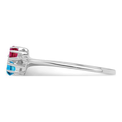 14K White Gold Family Ring – view 3