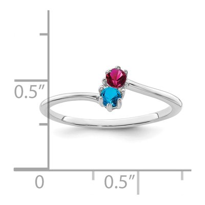 14K White Gold Family Ring – view 4