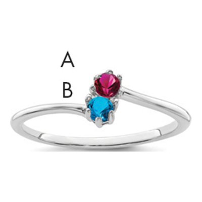 14K White Gold Family Ring – view 6