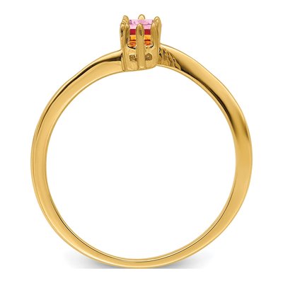 14K Yellow Gold 3-Stone Mother's Ring Mounting – view 3