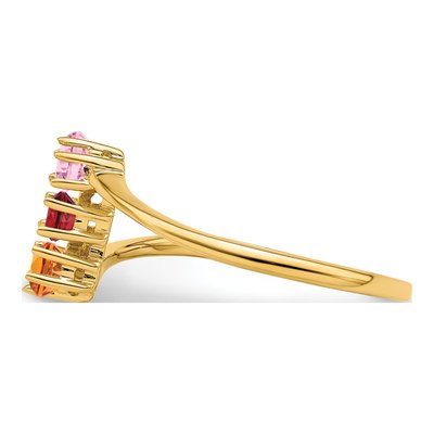 14K Yellow Gold 3-Stone Mother's Ring Mounting – view 4