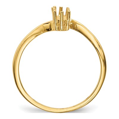 14K Yellow Gold 3-Stone Mother's Ring Mounting – view 8