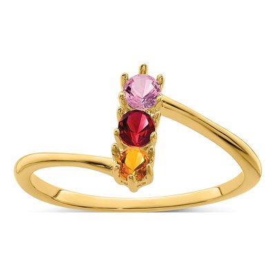 14K Yellow Gold Family Mother's Ring – view 2