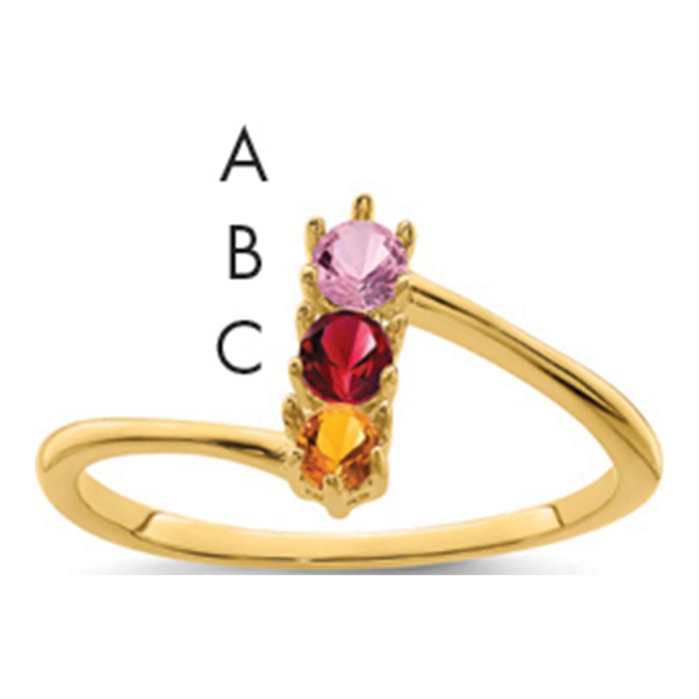 14K Yellow Gold Family Mother's Ring