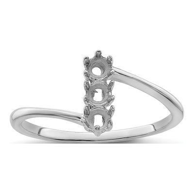 14K White Gold 3-Stone Mother's Ring – view 7