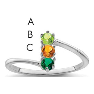 14K White Gold Family Ring – view 6