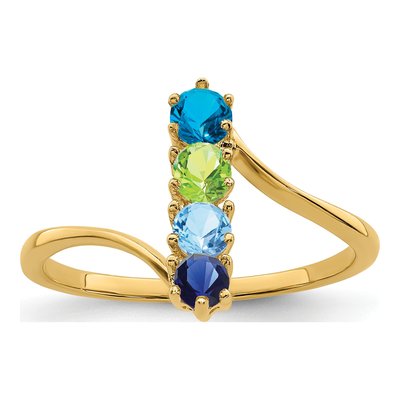 14K Yellow Gold Family Ring – view 2