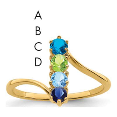 14K Yellow Gold Family Ring