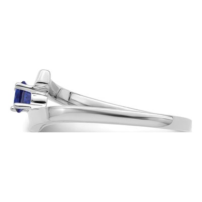 14K White Gold 1-Stone Mother's Ring Mounting – view 4