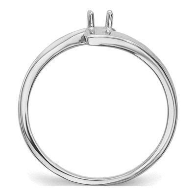 14K White Gold 1-Stone Mother's Ring Mounting – view 8