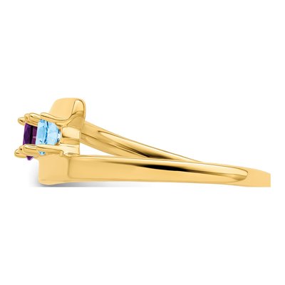 14K Yellow Gold 2-Stone Mother's Ring Mounting – view 3