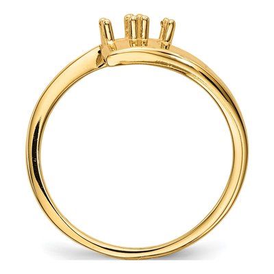 14K Yellow Gold 2-Stone Mother's Ring Mounting – view 6