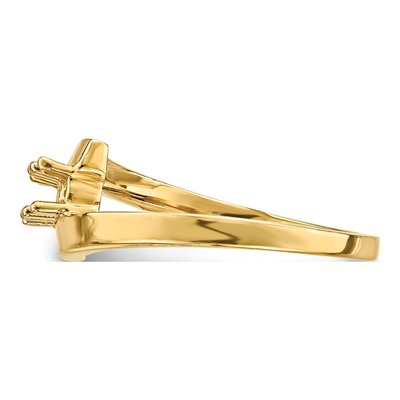 14K Yellow Gold 2-Stone Mother's Ring Mounting – view 7