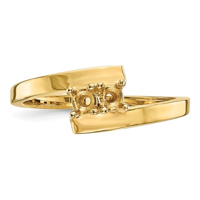 14K Yellow Gold 2-Stone Mother's Ring Mounting – view 8