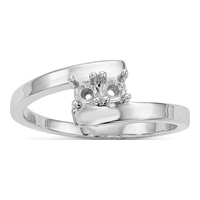 14K White Gold 2-Stone Mother's Ring Mounting – view 7