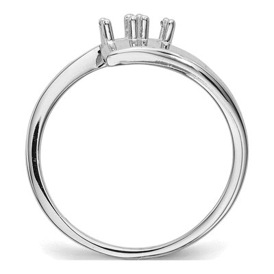 14K White Gold 2-Stone Mother's Ring Mounting – view 8