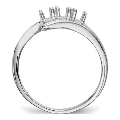 14K White Gold 3-Stone Mother's Ring Mounting – view 8