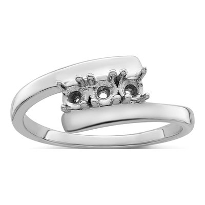 14K White Gold 3-Stone Mother's Ring – view 7
