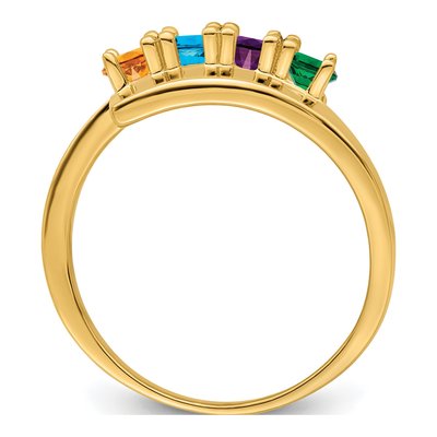 14K Yellow Gold 4-Stone Mother's Ring Mounting – view 3
