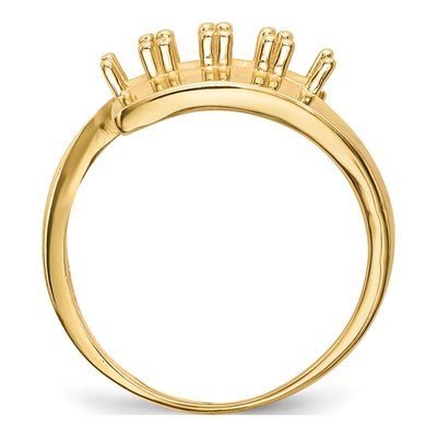 14K Yellow Gold 4-Stone Mother's Ring Mounting – view 8