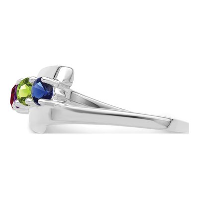 14K White Gold 4-Stone Mother's Ring – view 4