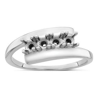14K White Gold 4-Stone Mother's Ring – view 7