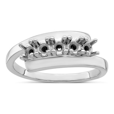 Sterling Silver or 14K White Gold Family Ring – view 7