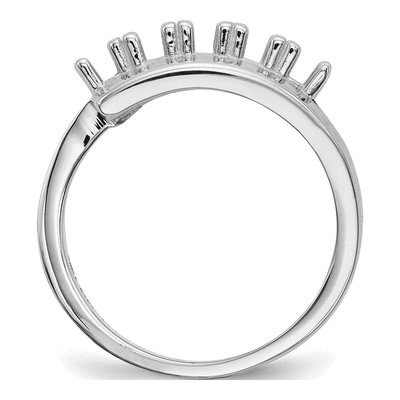 14K White Gold 5-Stone Mother's Ring Mounting – view 8