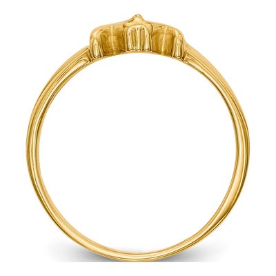 14K Yellow Gold 1-Stone Mother's Ring Mounting – view 2