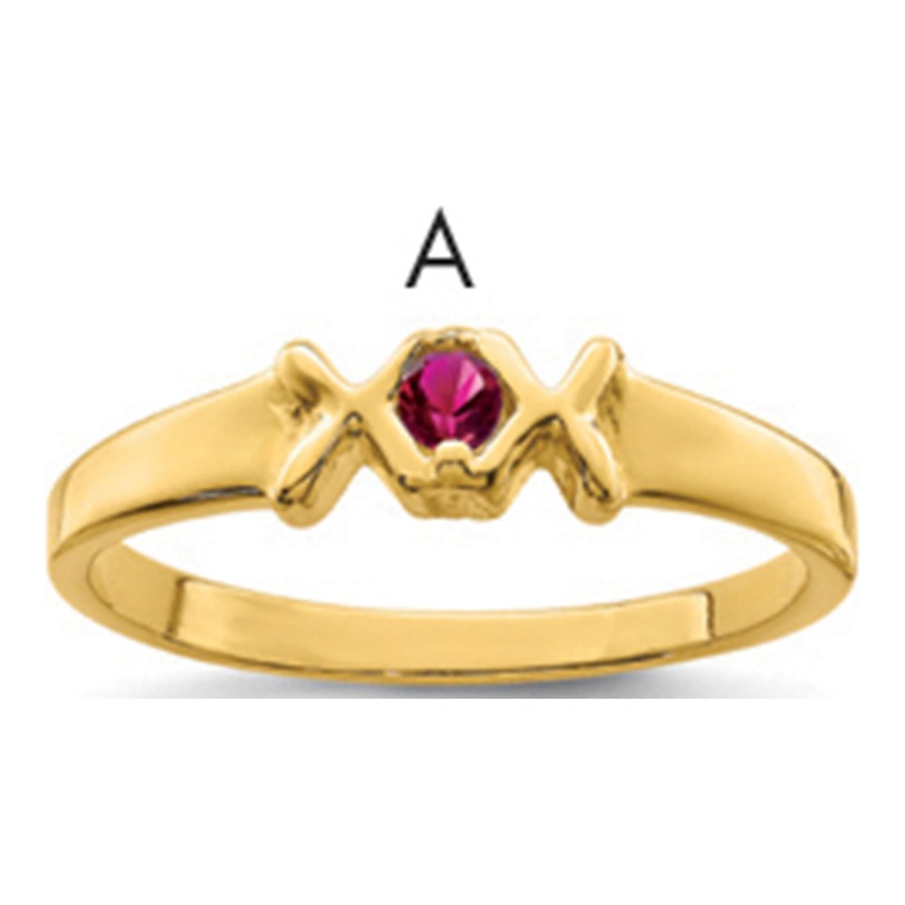 14K Yellow Gold Personalized Family Ring