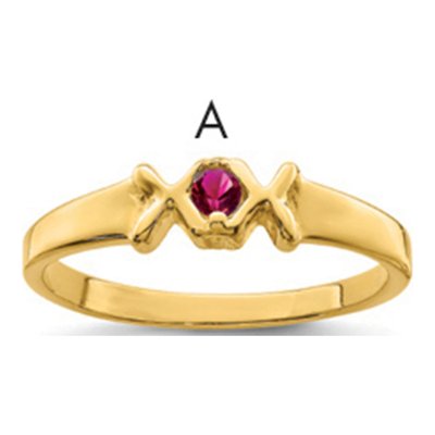 14K Yellow Gold Personalized Family Ring