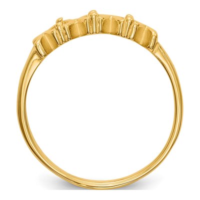 14K Yellow Gold 3-Stone Mother's Ring Mounting – view 2