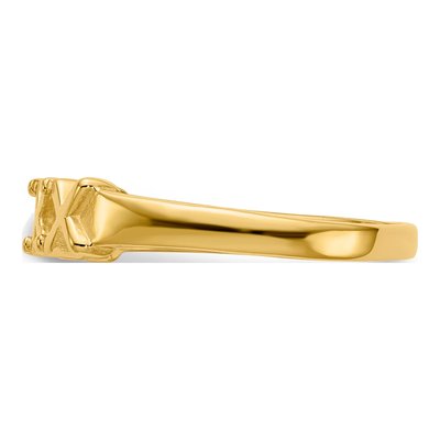 14K Yellow Gold 3-Stone Mother's Ring Mounting – view 3