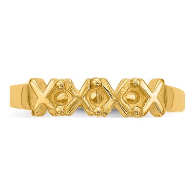 14K Yellow Gold 3-Stone Mother's Ring Mounting – view 4