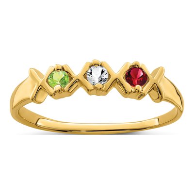 14K Yellow Gold Personalized Family Ring – view 2