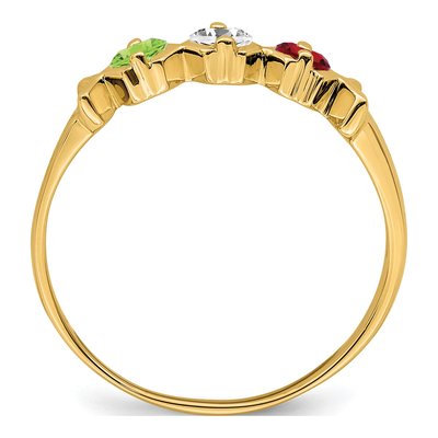 14K Yellow Gold Personalized Family Ring – view 3