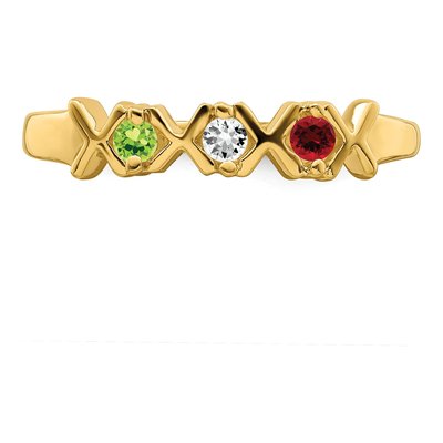 14K Yellow Gold Personalized Family Ring – view 5