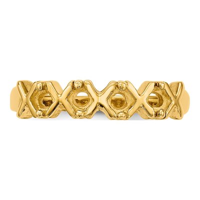 14K Yellow Gold 4-Stone Mother's Ring Mounting – view 4