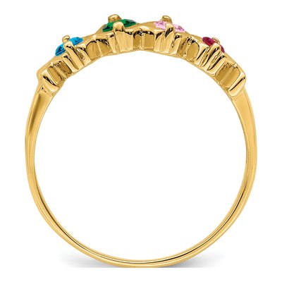 14K Yellow Gold Personalized Family Mother's Ring – view 3