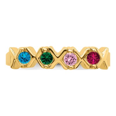 14K Yellow Gold Personalized Family Mother's Ring – view 5