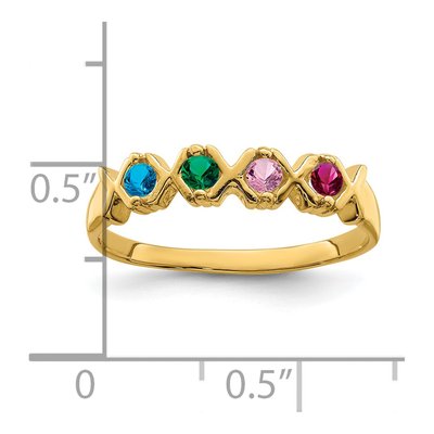 14K Yellow Gold Personalized Family Mother's Ring – view 6