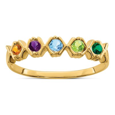 14K Yellow Gold Personalized Family Ring – view 2