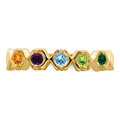 14K Yellow Gold Personalized Family Ring – view 5
