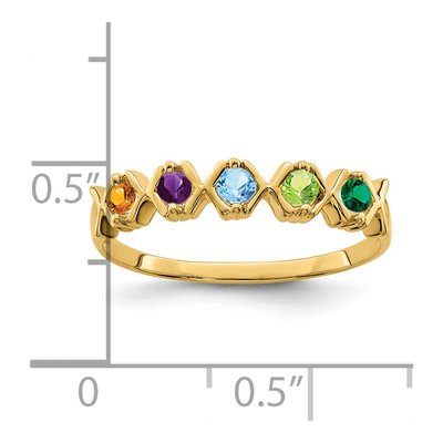 14K Yellow Gold Personalized Family Ring – view 6
