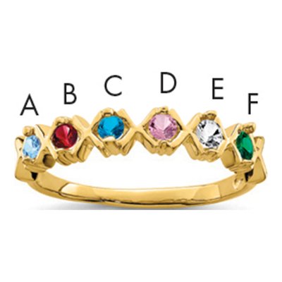 14K Yellow Gold Family Ring