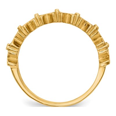 14K Yellow Gold 7-Stone Mother's Ring Mounting – view 2